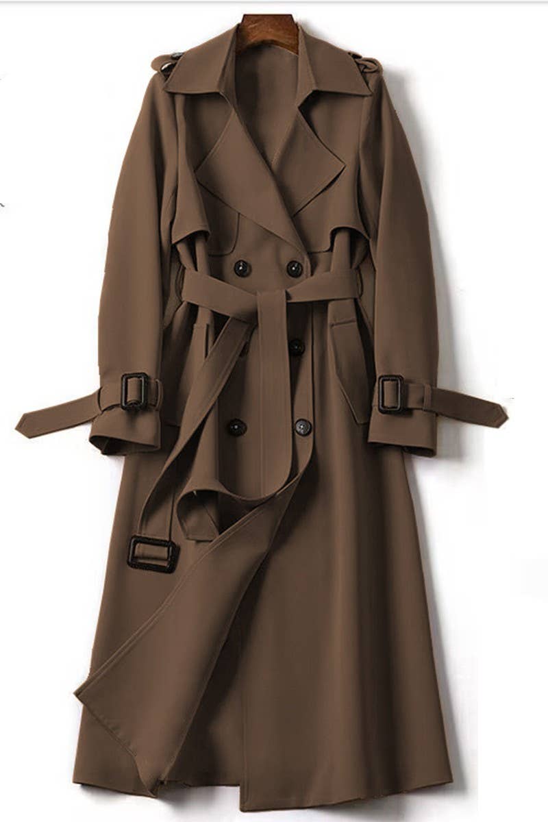 CWOBL00214_SPRING ELEGANT COMMUTING BRITISH STYLE LONG COAT