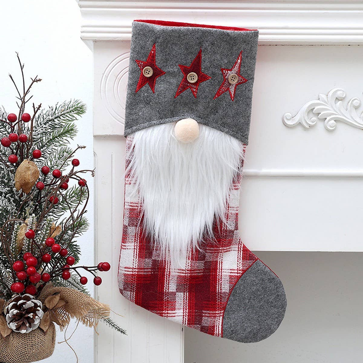 CWMS0924_Christmas Socks Rudolph Gift Goodie Bag