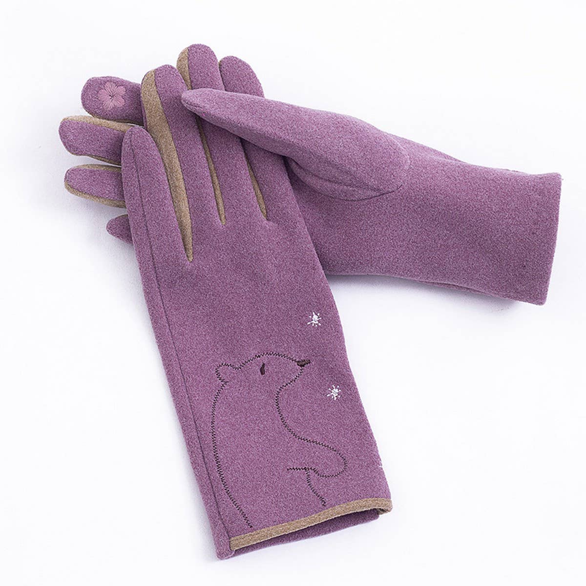 AUTUMN AND WINTER CUTE LADIES VELVET GLOVES_CWMM1543