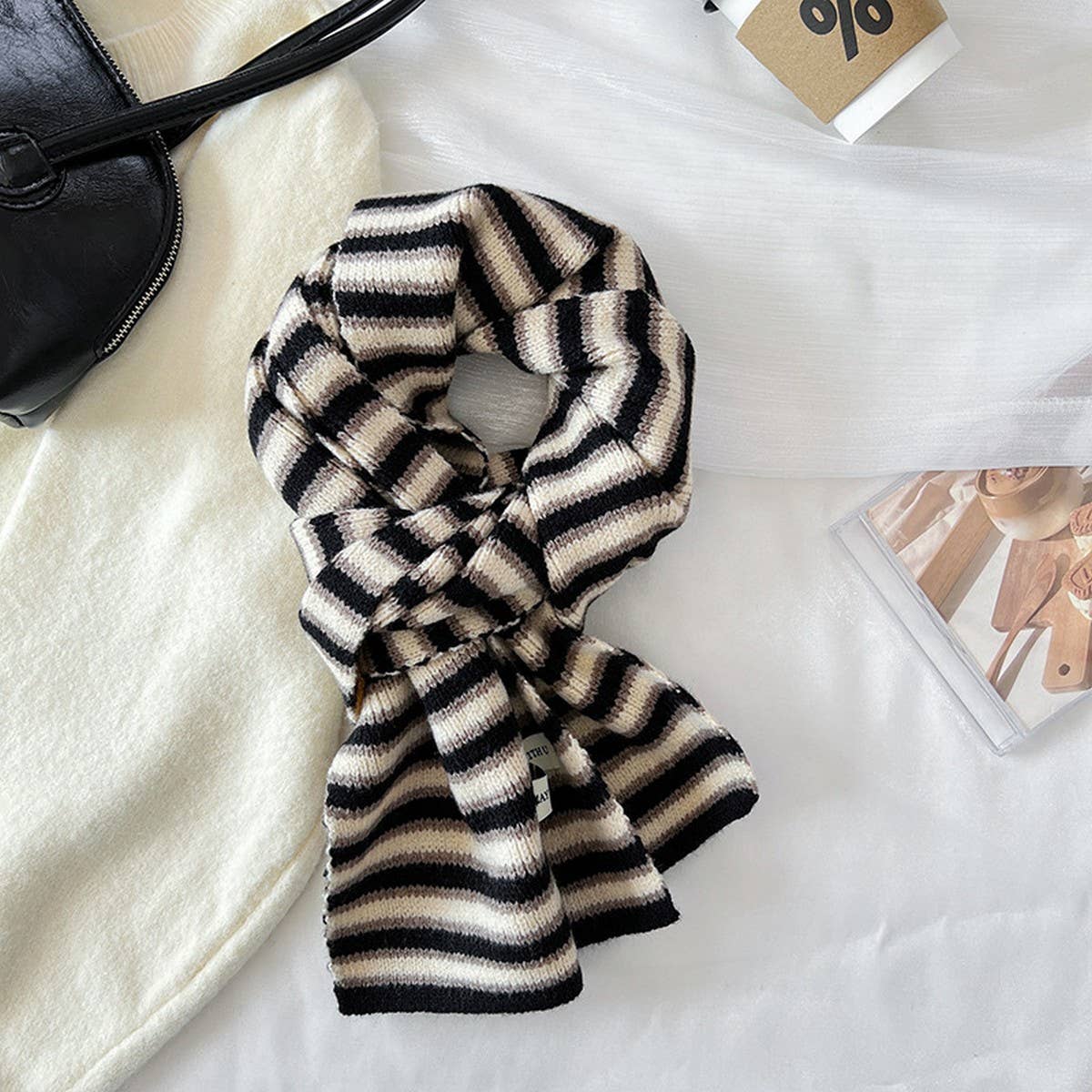 Colorful Stripe Knit Scarf ? Soft Trendy Winter