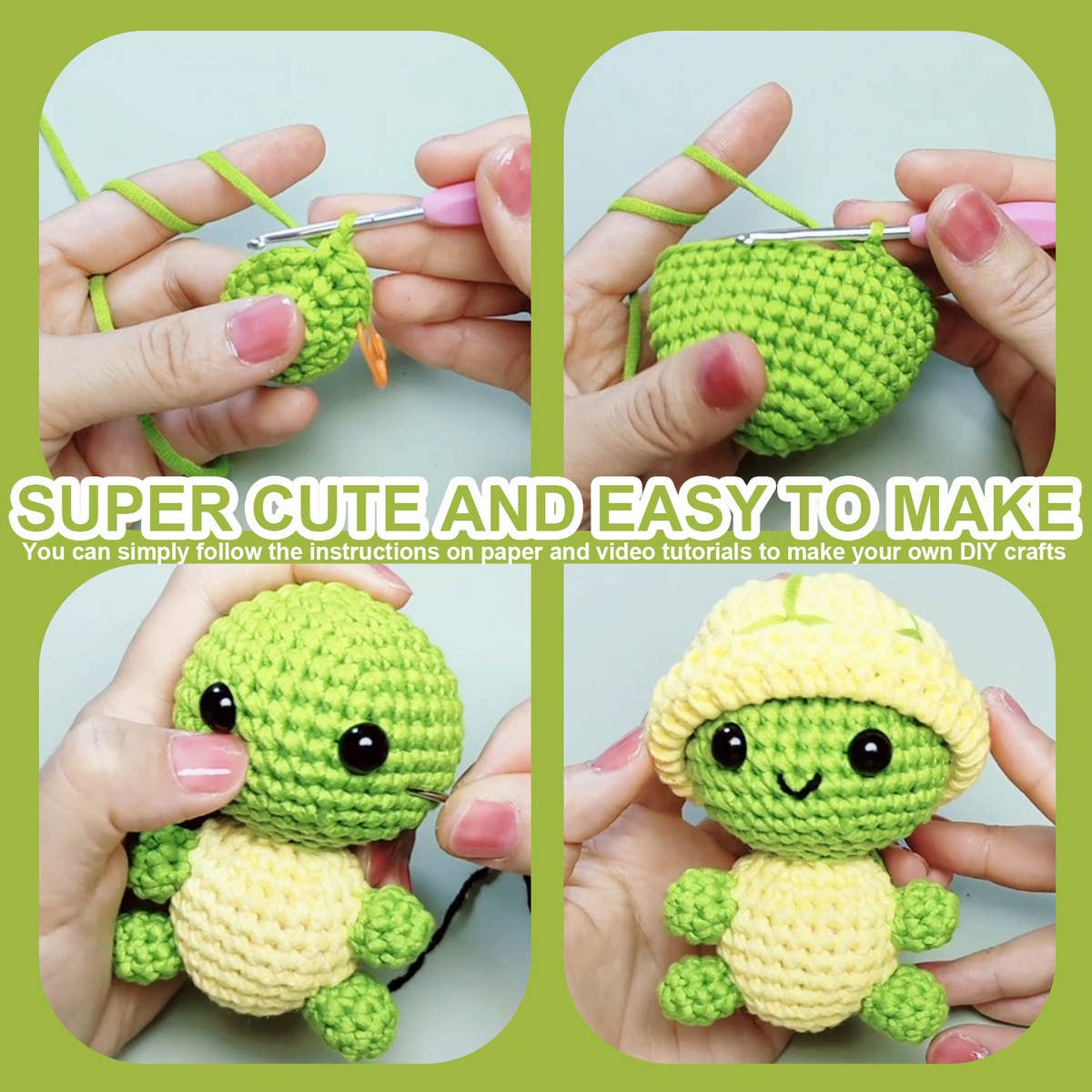 TURTLE HANDMADE DIY WOVEN PLUSH MATERIAL PACKAGE