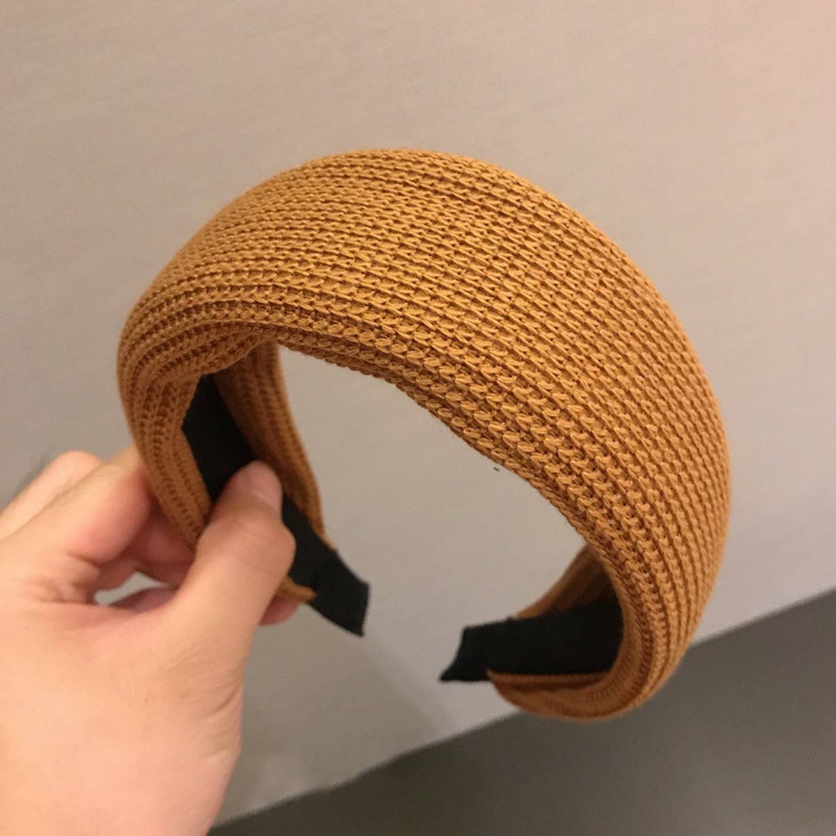 RETRO SOLID COLOR KNITTED HEADBAND HAIRPIN_CWAHA4033