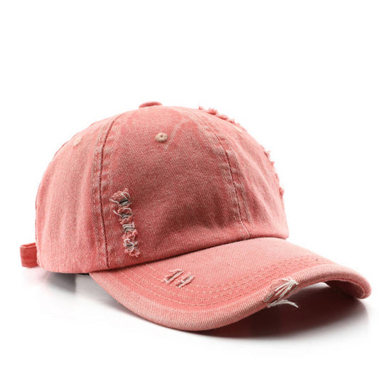 CWAH3218_RETRO HOLE TRAVEL WARM SUN VISOR BASEBALL CAP