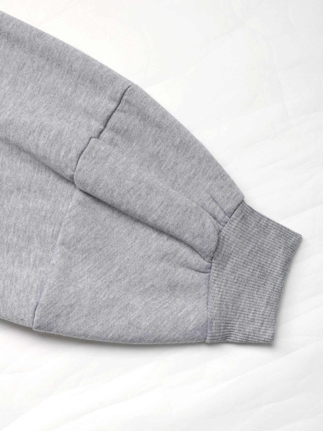 Fleece and thickened solid-color zipper jacket