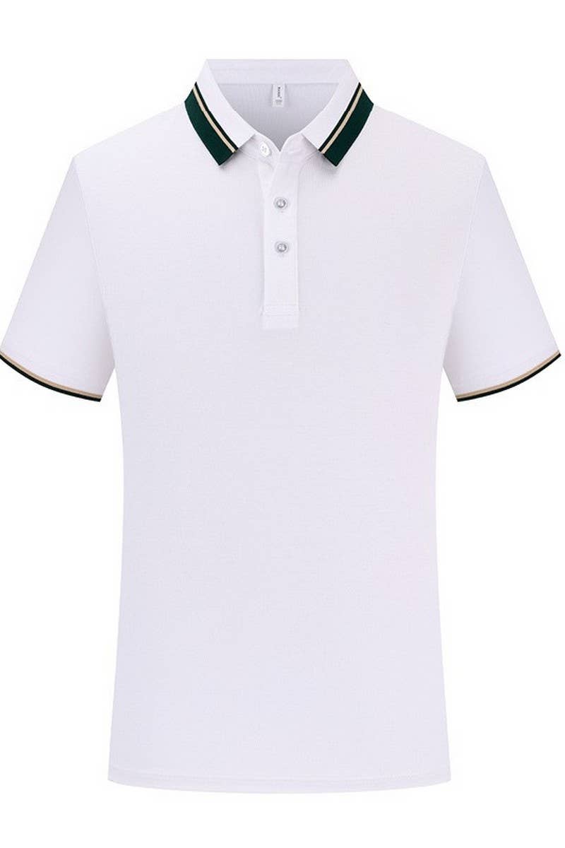 CWTBLS02440_CONTRAST COLLAR SHORT SLEEVE POLO SHIRT