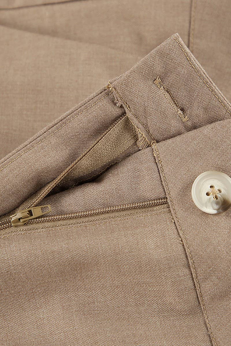 CWSTB1475_SOLID COLOR SUIT VEST TOP PANTS SET