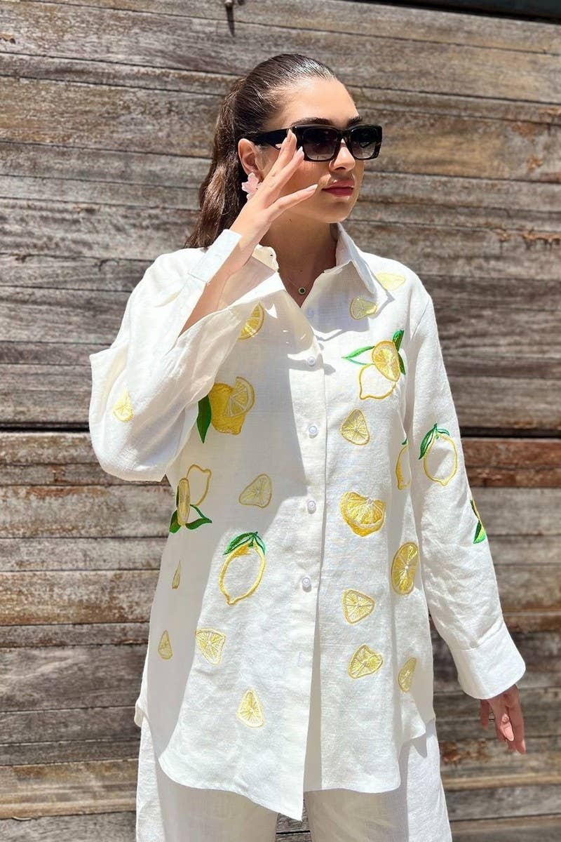 CWSTB1949_EMBROIDERED LONG SLEEVE SHIRT AND PANTS SET