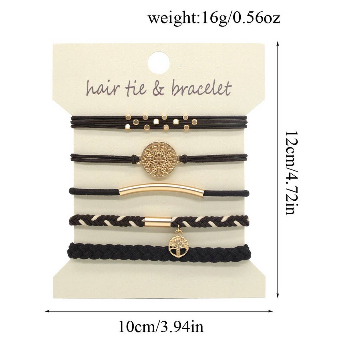 TREE OF LIFE PONYTAIL HIGH-END HAIR SCRUNCHIES