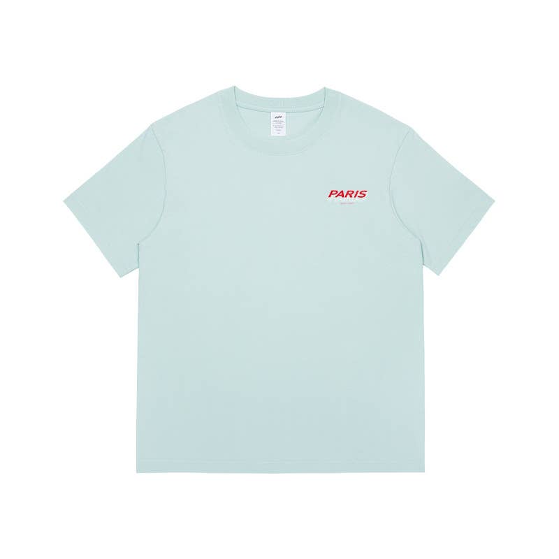 CWTTS0928_ENGLISH LETTER PRINTED ROUND NECK SHORT SLEEVE T