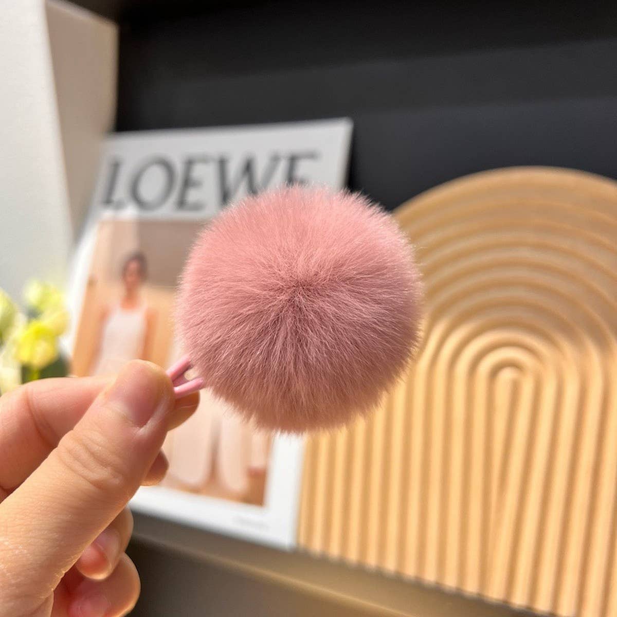 COLORFUL POM-POM BANGS CUTE MINI HAIR CLIP