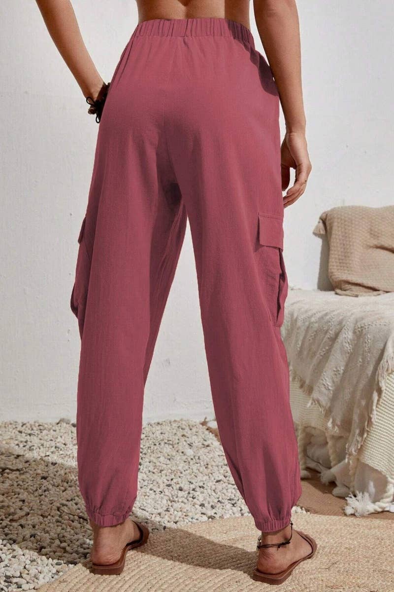 CWBMP0141_SUMMER ALL-IN-ONE CASUAL POCKET CARGO PANTS