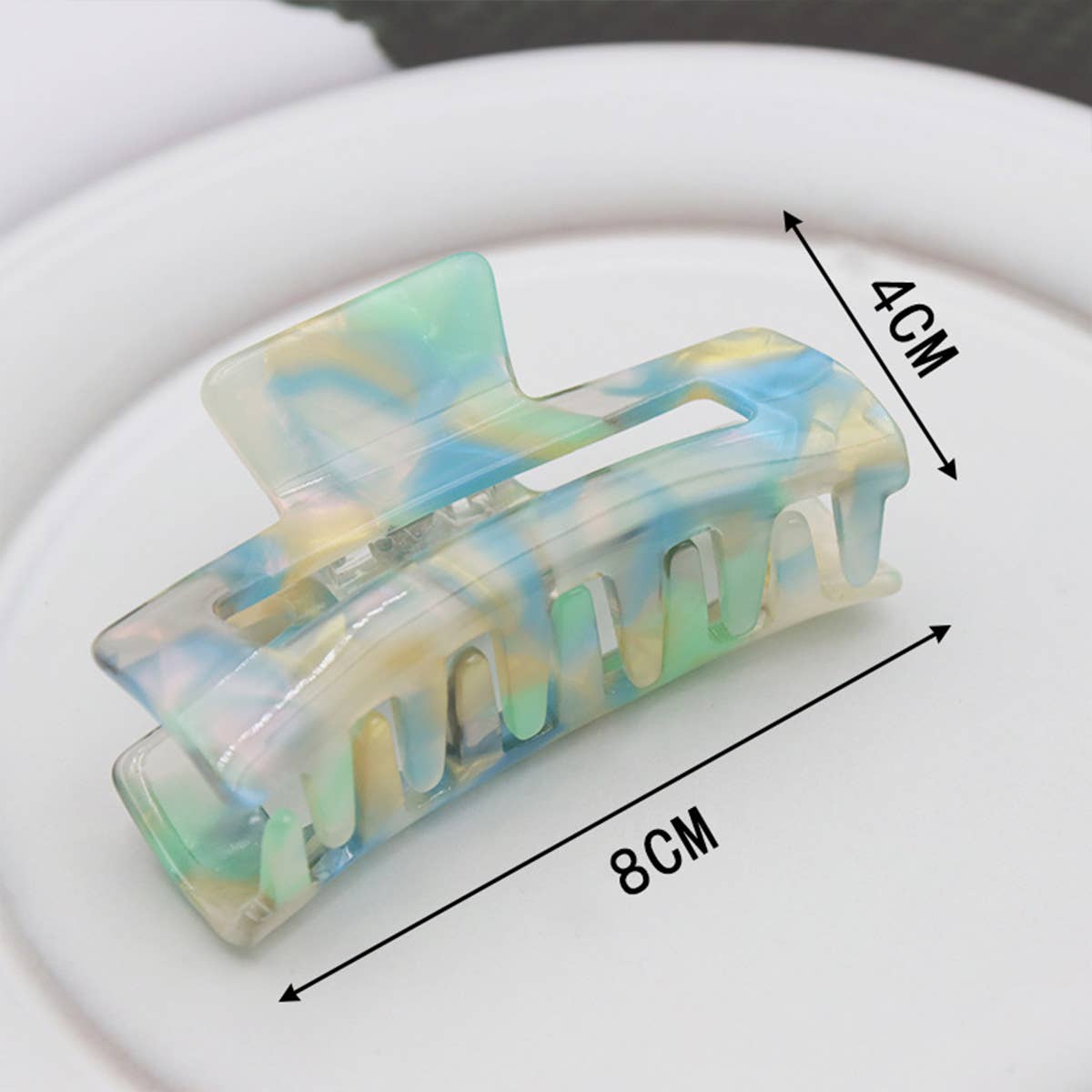 COLORFUL MERMAID HOLLOW SQUARE HAIRPIN