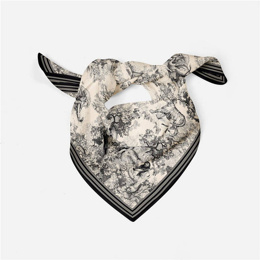 Versatile Square Scarf ? Hair Tie&Bag Wrap Ribbon