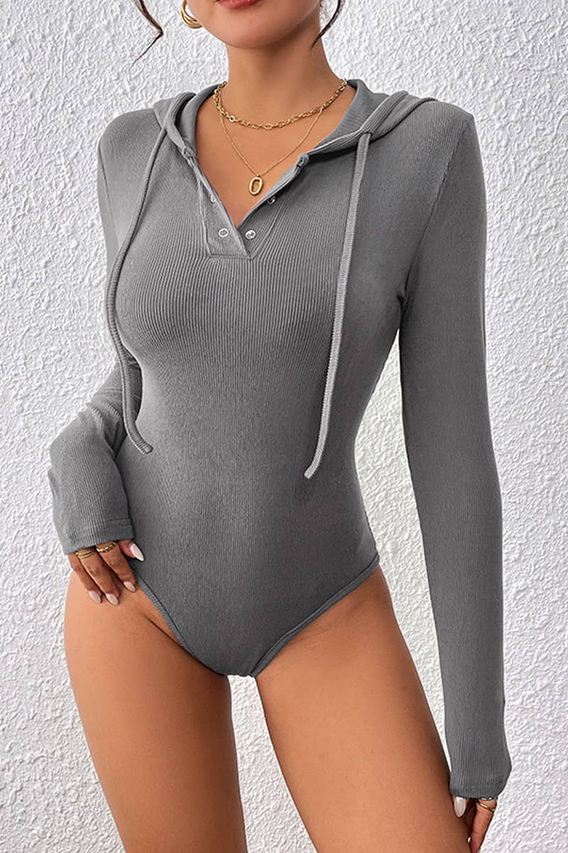 CWSBSL0132_SOLID COLOR SLIM FIT FASHION HOODED JUMPSUIT