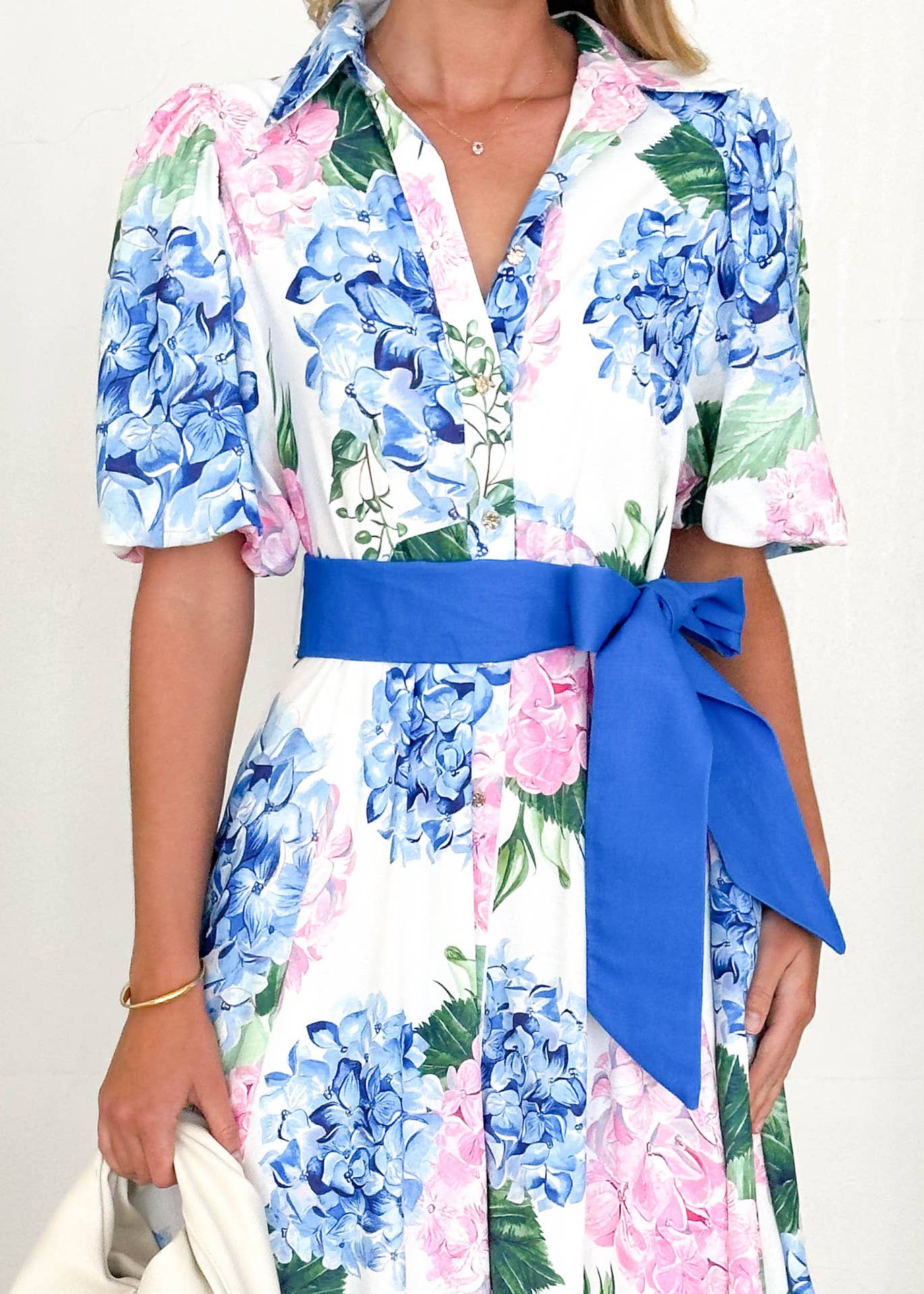 BOHO PRINT SHORT SLEEVE BELT A-LINE DRESS