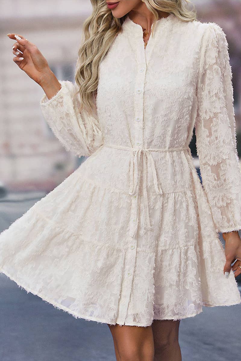 CWDSD7033_MULTICOLOR FASHION LONG SLEEVE DRESS