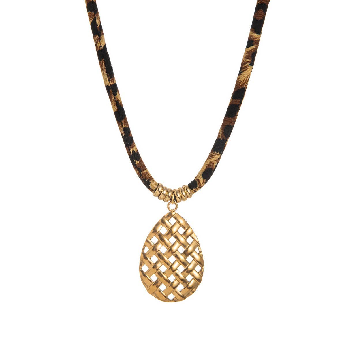 Leopard Velvet Cord Necklace ? Bold Fall Statement