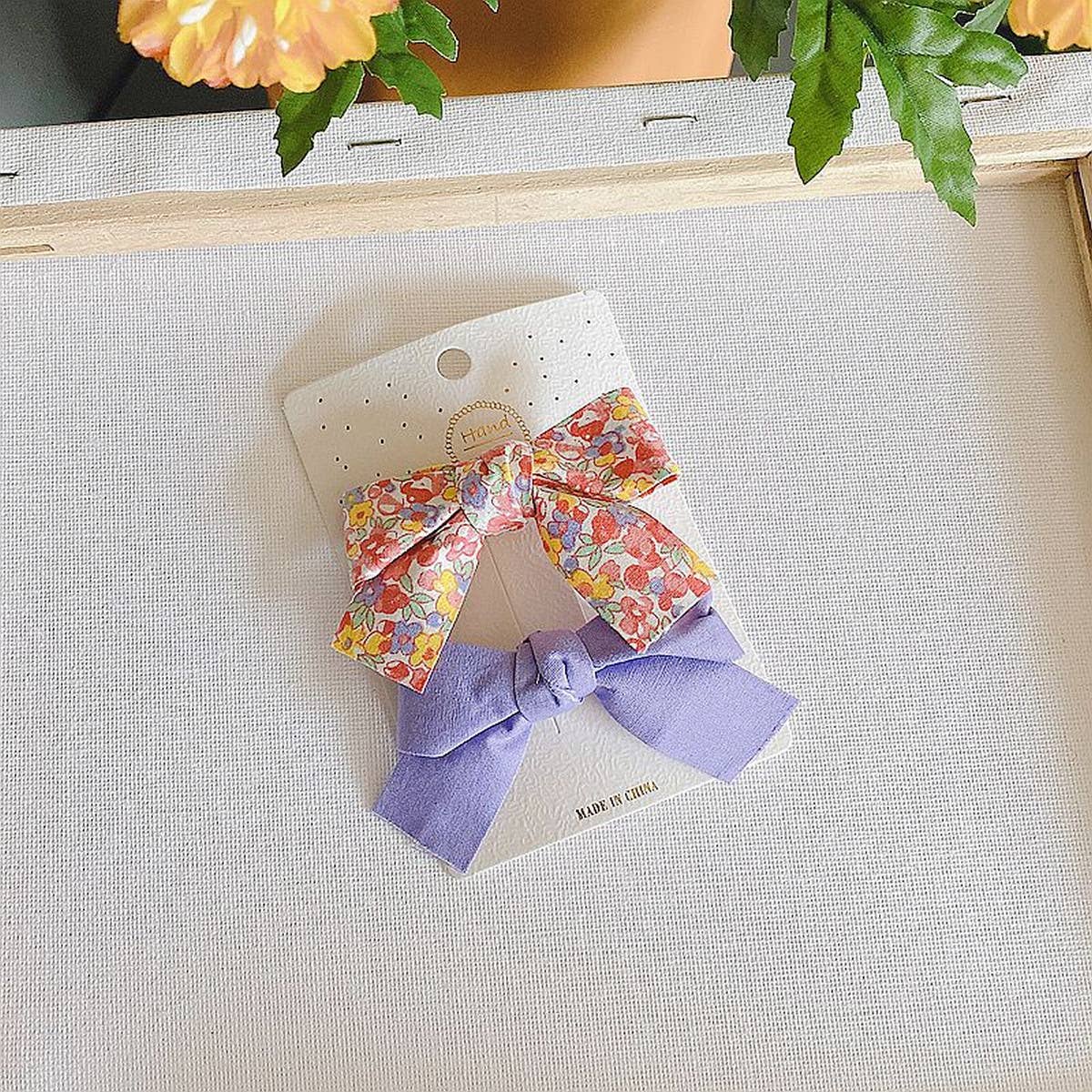 CHILDREN'S FRESH FLORAL BOW HAIRPIN
