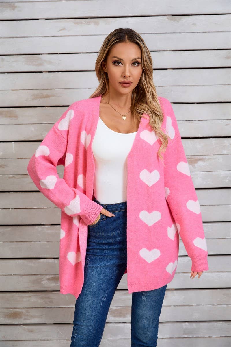 CWOCAL1801_KNITTED VALENTINE'S DAY LARGE HEART SWEATER