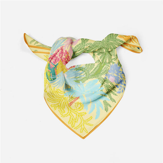 20.9" Silky Satin Square Scarf – Sweet Cream Style_CWASC0642