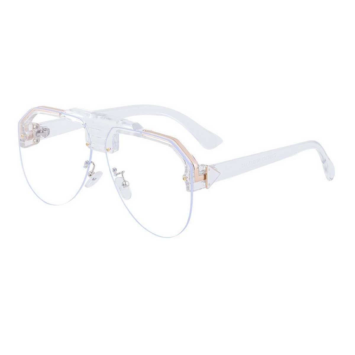 FASHION HALF-FRAME TOAD ANTI-ULTRAVIOLET SUNGLASSES_CWASG073