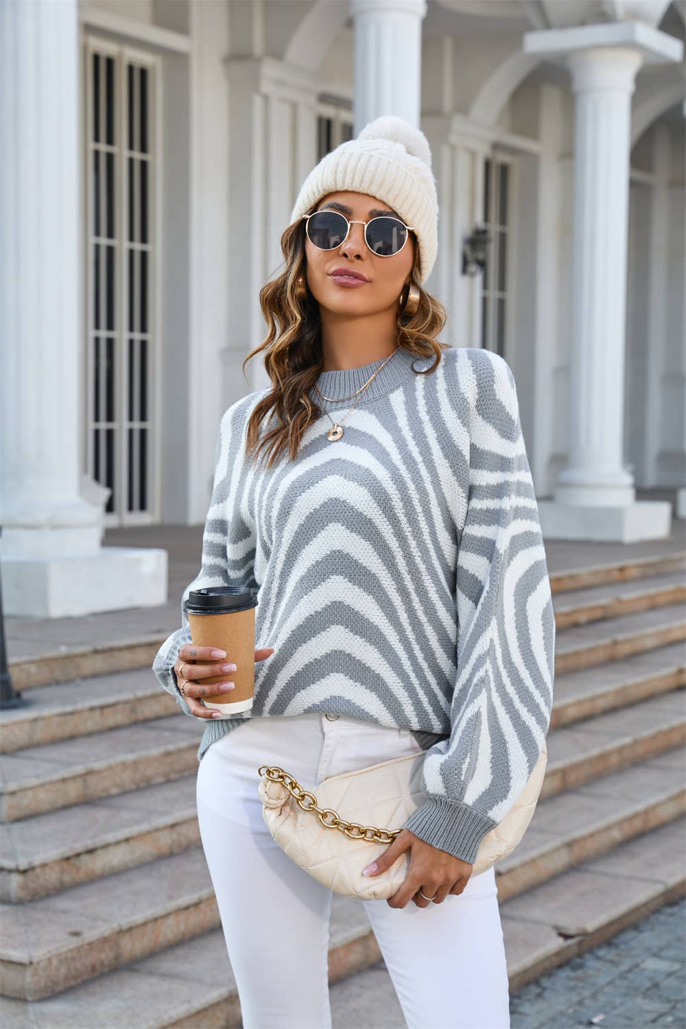 CWOSWL1038_Casual Crew Neck Pullover Long Sleeve Sweater