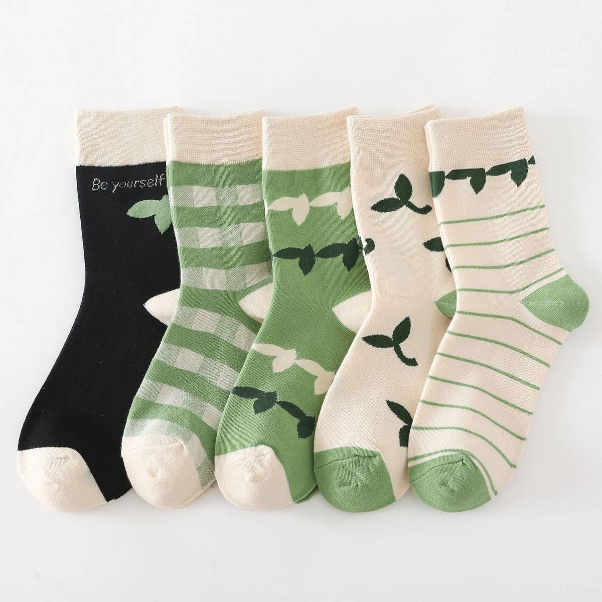 CWMS2516_WINTER ROLLED-EDGE STRIPED SOCKS