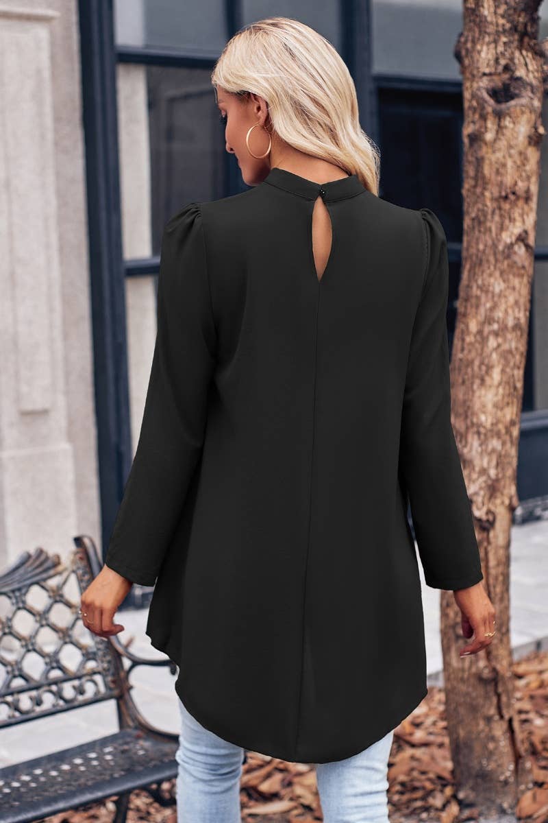 CWTBLL3111_CREW-NECK CASUAL LONG-SLEEVED FAKE TWO TOPS