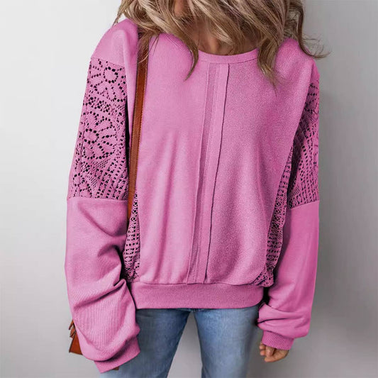 Fashion floral patchwork long sleeve hoodie for women