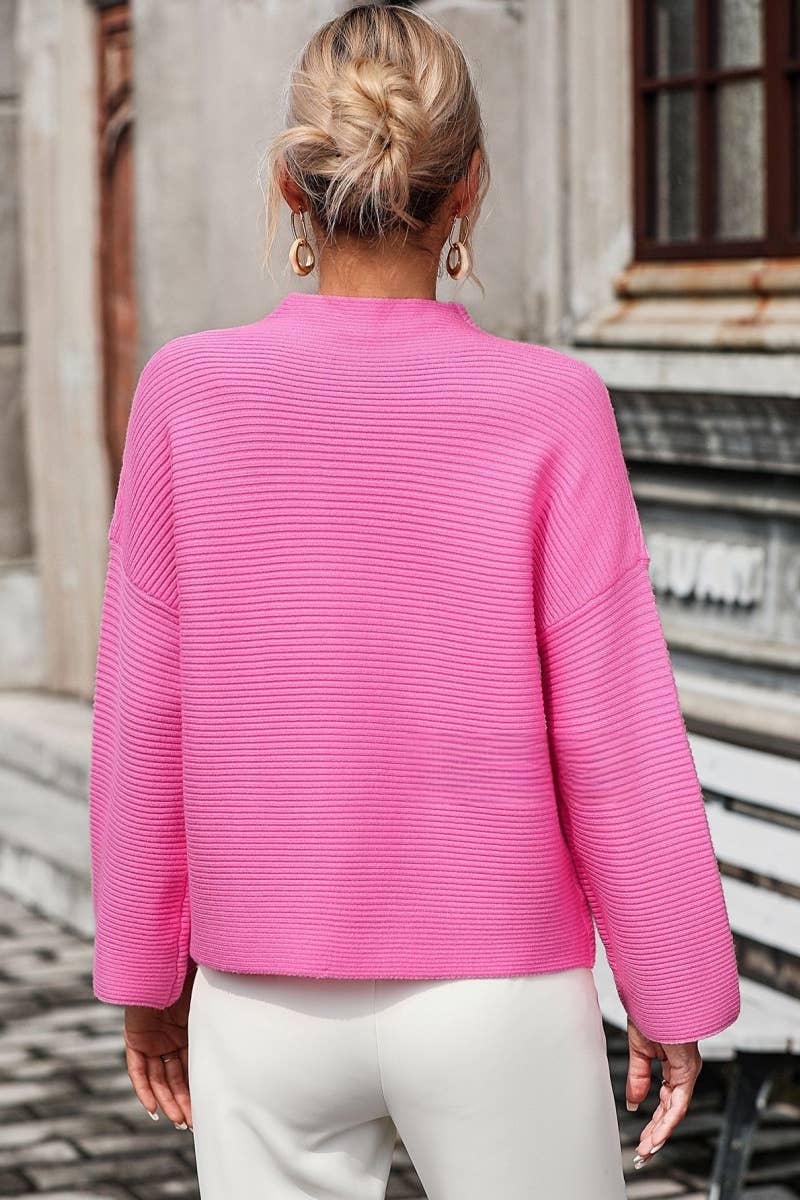 CWTSTL431_Oversized Long Sleeve Crew Neck Pullover Sweater