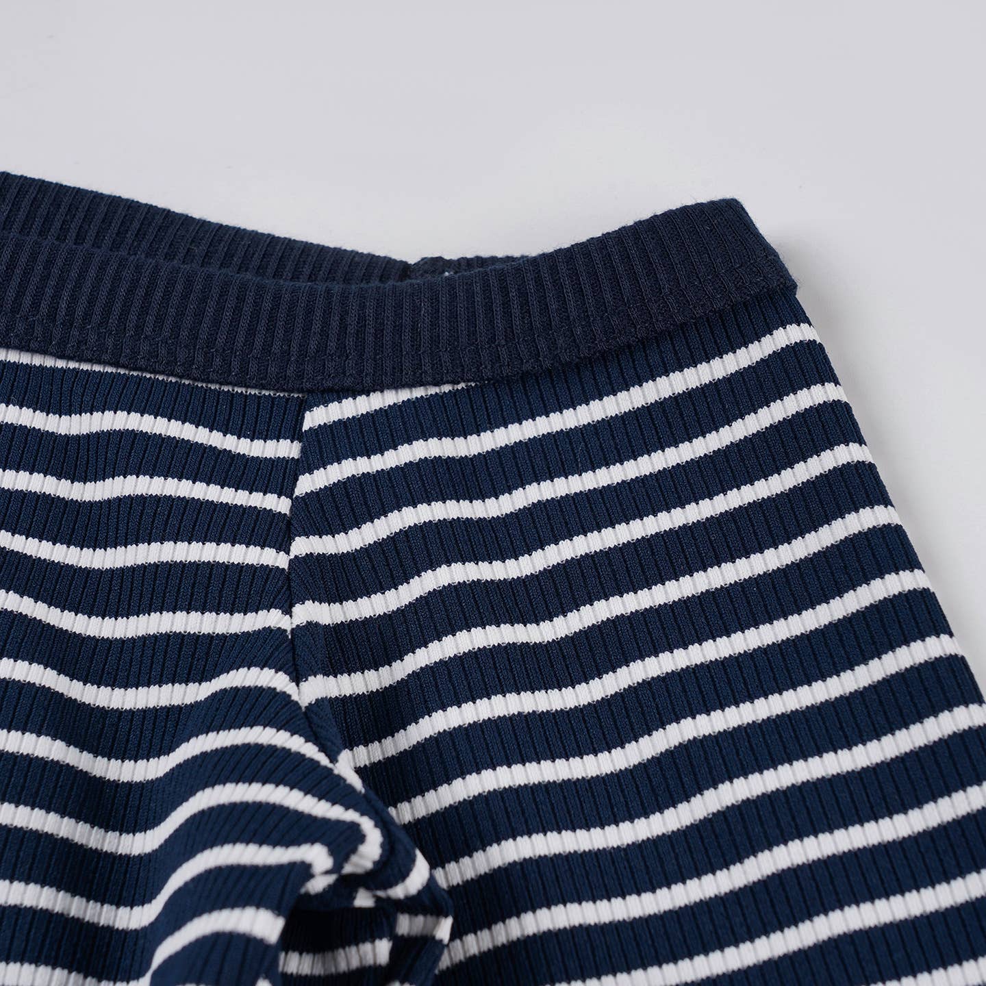 Color-blocking striped fitted long-sleeved Top