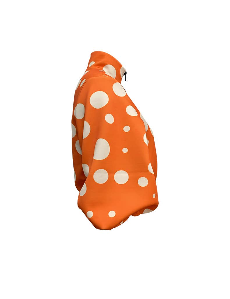 FASHIONABLE POLKA DOT SHORT WOMEN'S COAT THIN