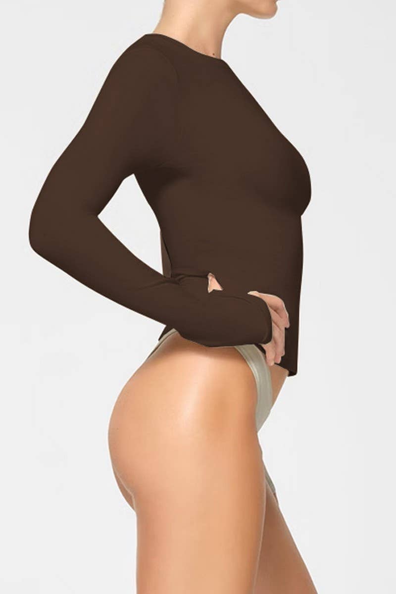 CWTBLL3792_SOLID LONG SLEEVE CREW NECK SLIM FIT TOP