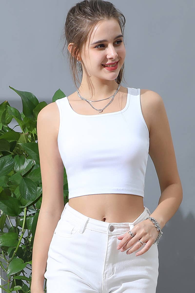 CWTTK232_Sexy Square Neck Sleeveless Cropped Tank Tops