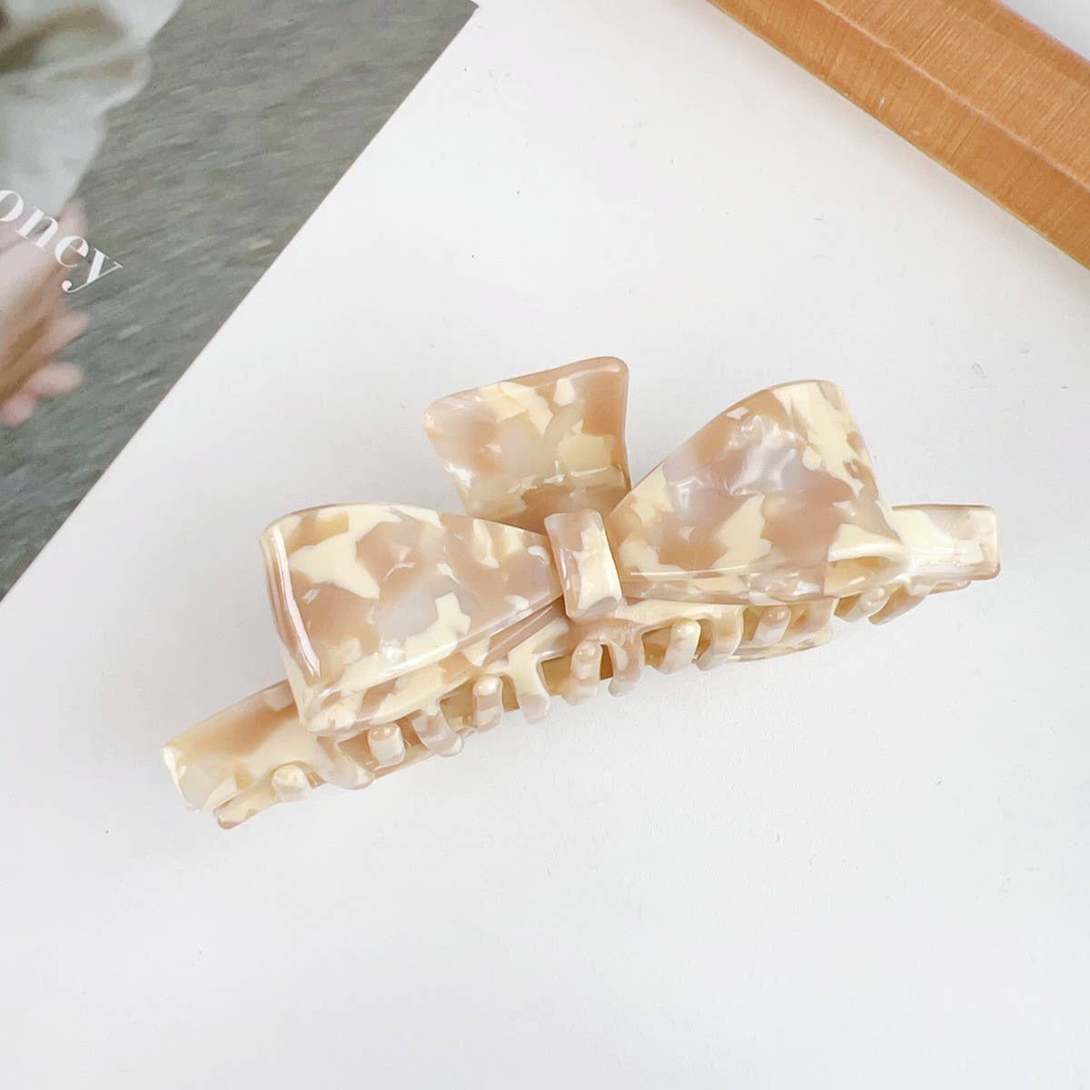 Vintage Acetate Hair Claw - Bowknot Elegant Clip_CWAHA1504