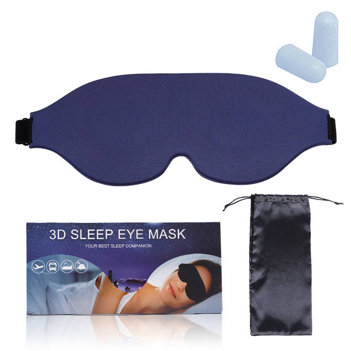 3D Sleep Mask with Memory Foam, Light-Blocking_CWMM8041
