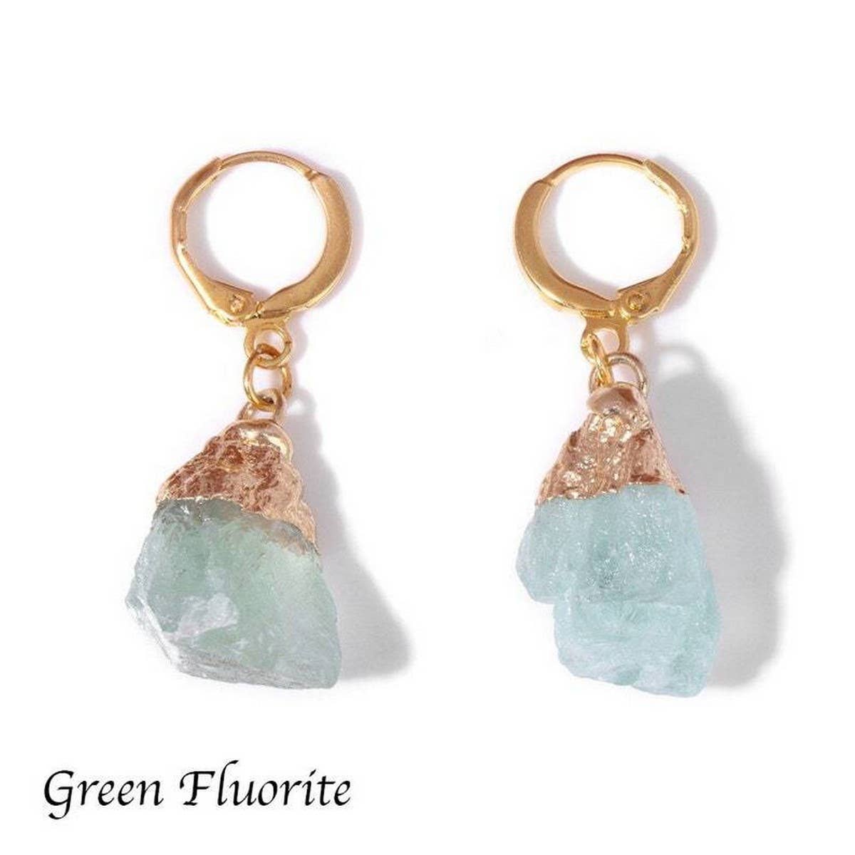 NATURAL STONE AMETHYST ORIGINAL STONE EARRINGS