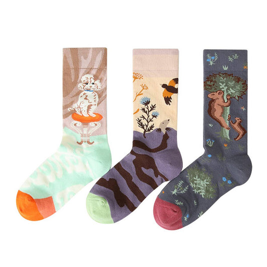 FRENCH FASHION COTTON SKI SOCKS