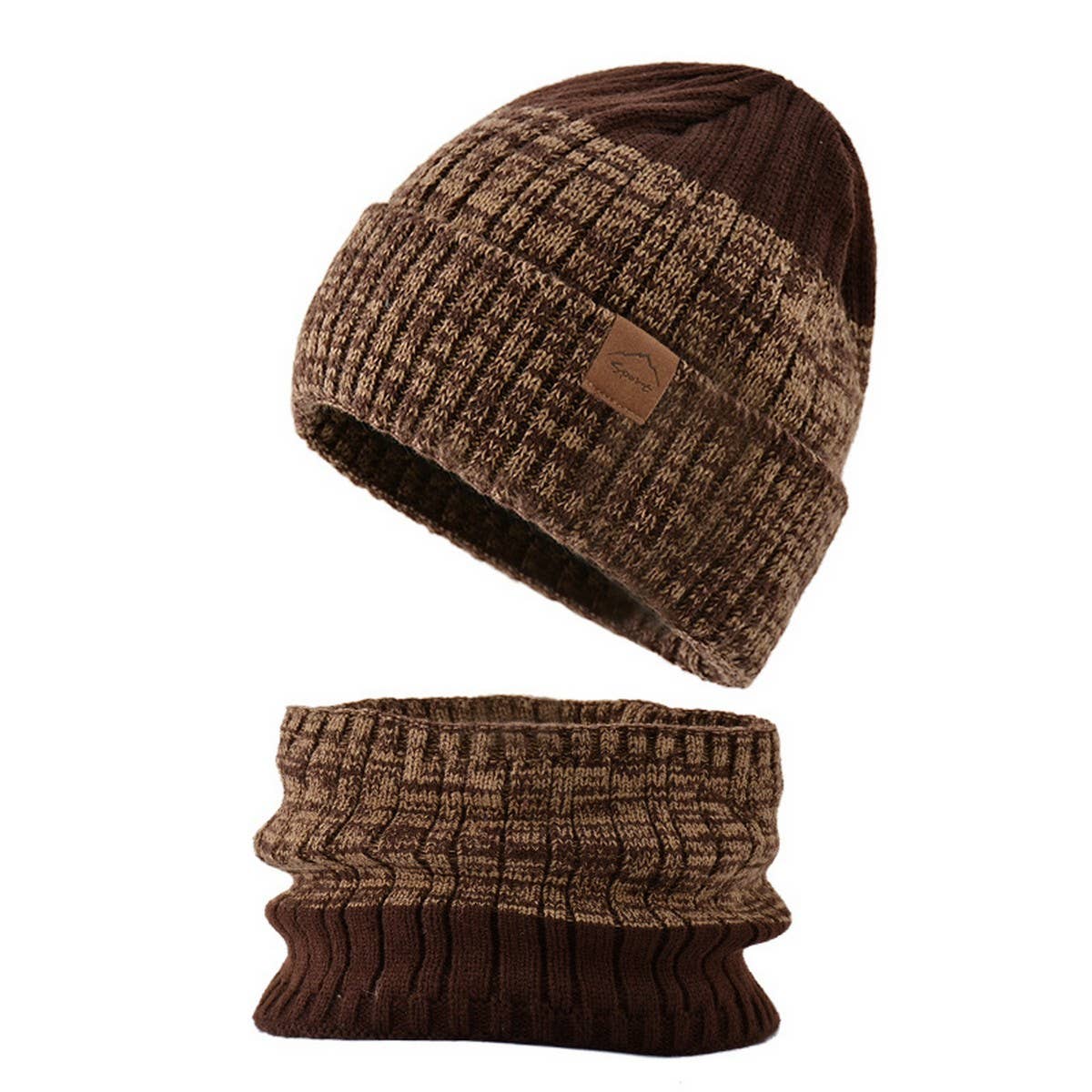 THICKENED FLEECE WARM HAT AND SCARF SET