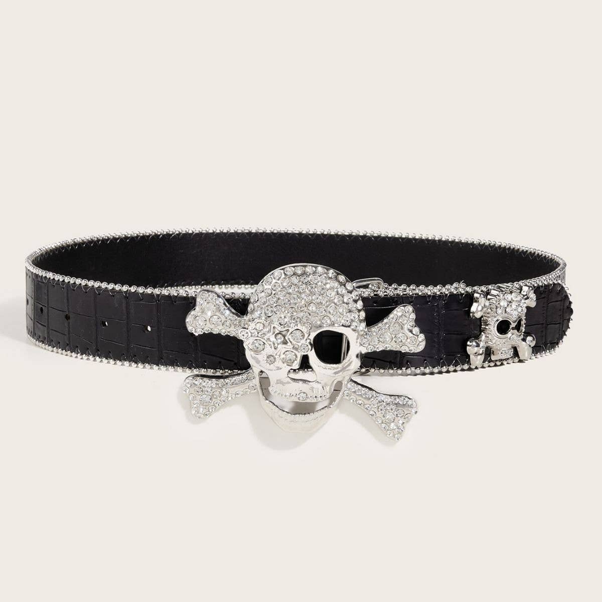 CWABE0570_CASUAL PUNK SKULL BELT