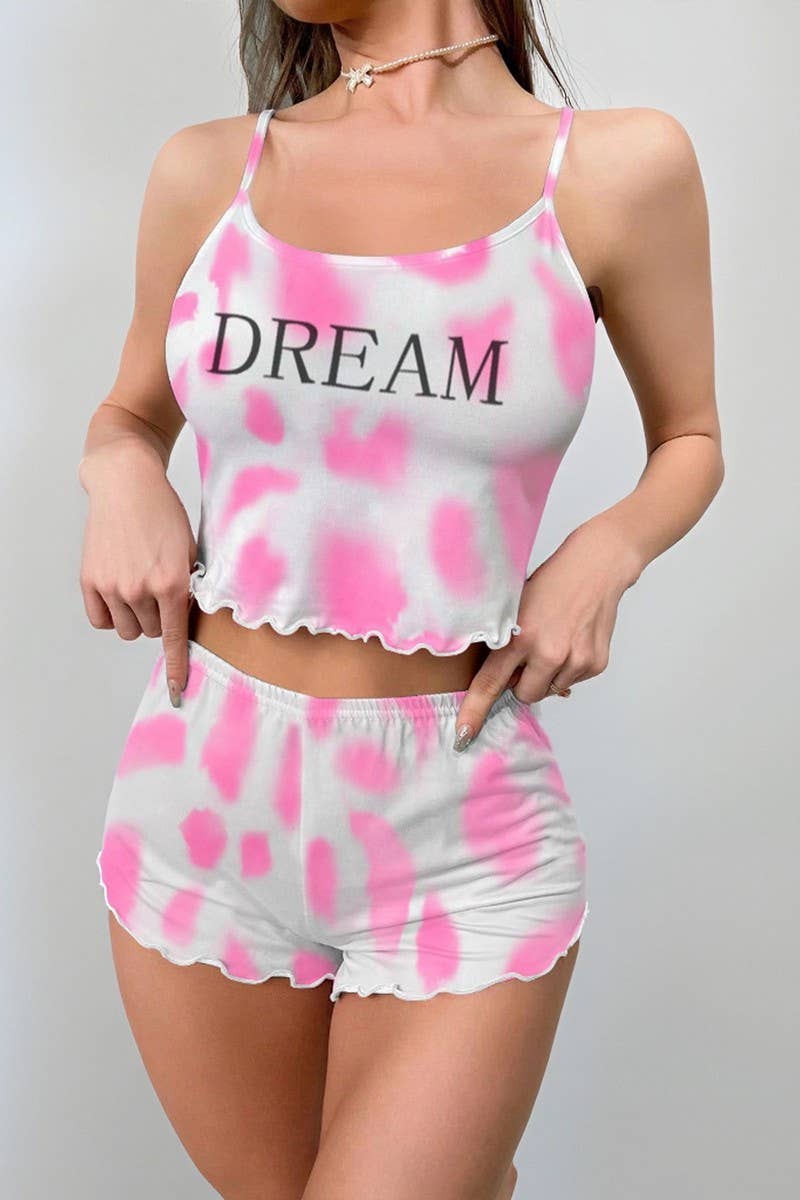 CWSPJ00475_TANK TOP AND SHORTS PAJAMA LOUNGEWEAR SET