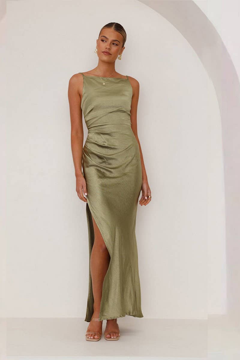 CWDMD5546_SOLID BACKLESS SPAGHETTI STRAP MIDI DRESS