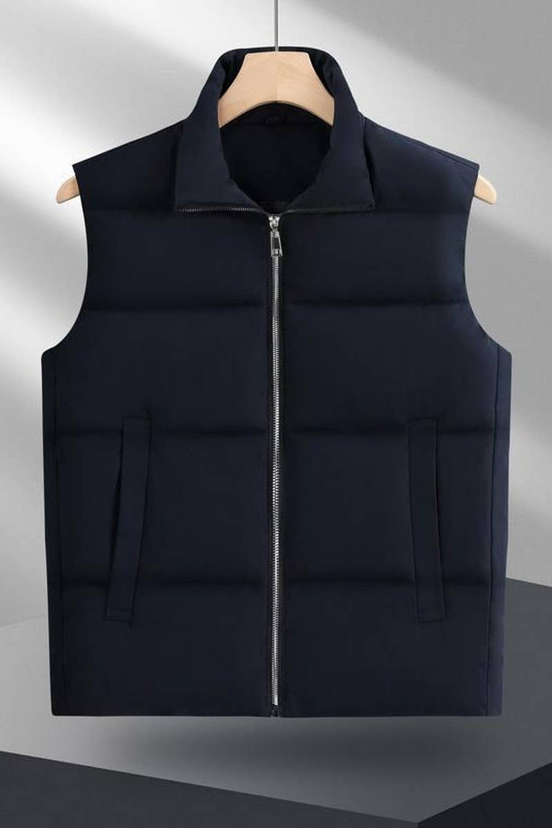 CWOV00100_CUSTOM LOGO PRINTED CASUAL DOWN COTTON VEST