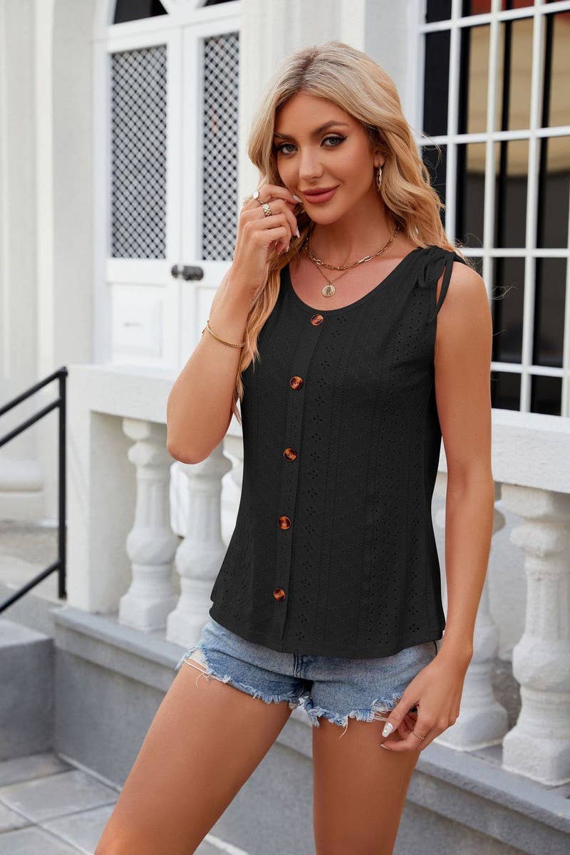 CWTTSL0234_Round Neck Sleeveless Knit Top