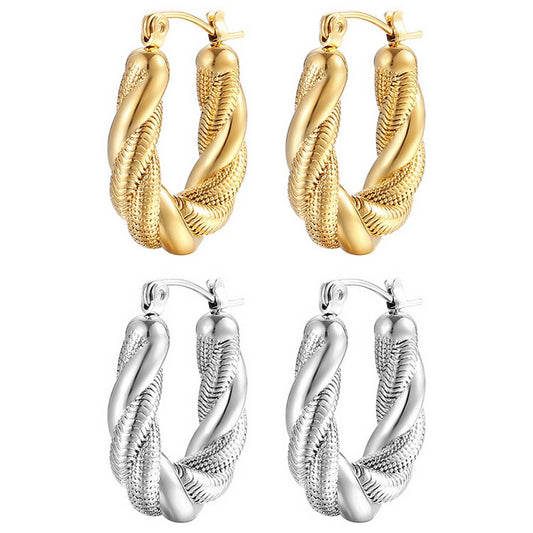 18K GOLD PLATED LIGHTWEIGHT TWISTED HOOP EARRINGS_CWAJE0553