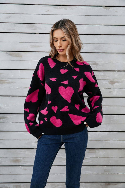 CWOSWL5779_LONG SLEEVE VALENTINE'S DAY HEART SWEATER