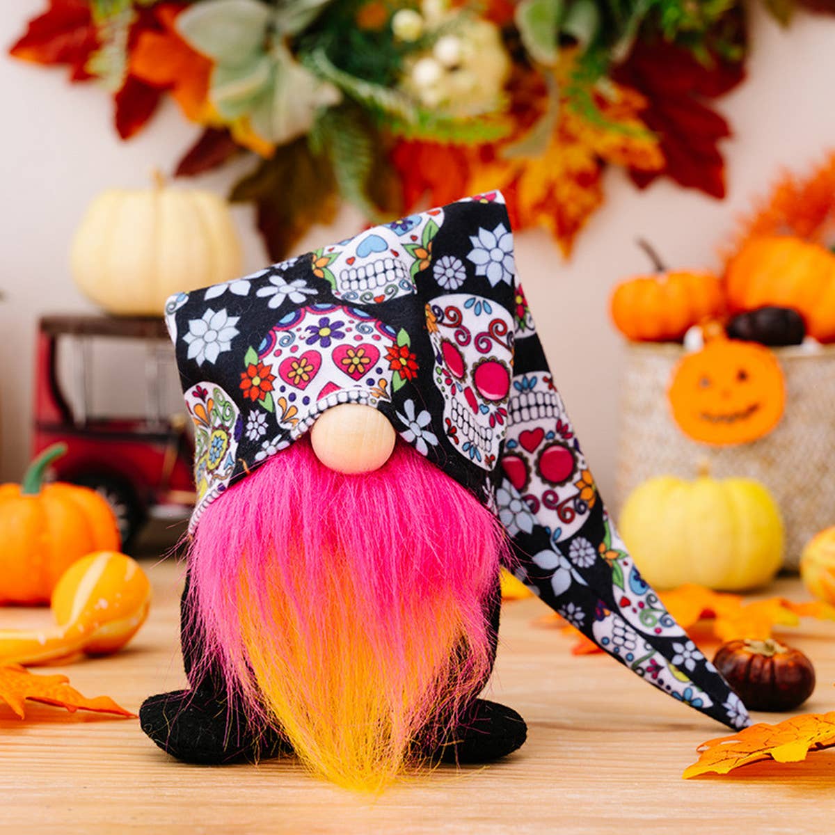 HALLOWEEN HAT DWARF DOLL COLORFUL ORNAMENTS