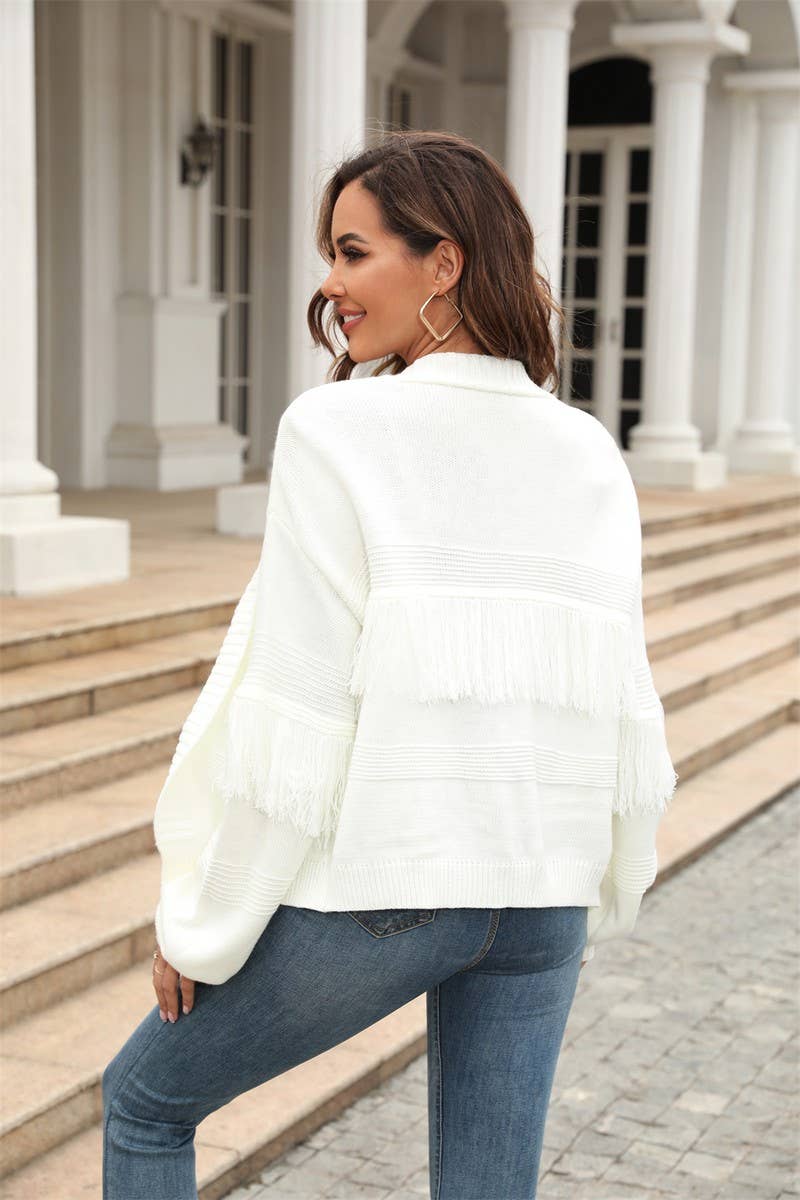 CWOSWL1664_Long Sleeve Casual Open Front Cardigan Sweater