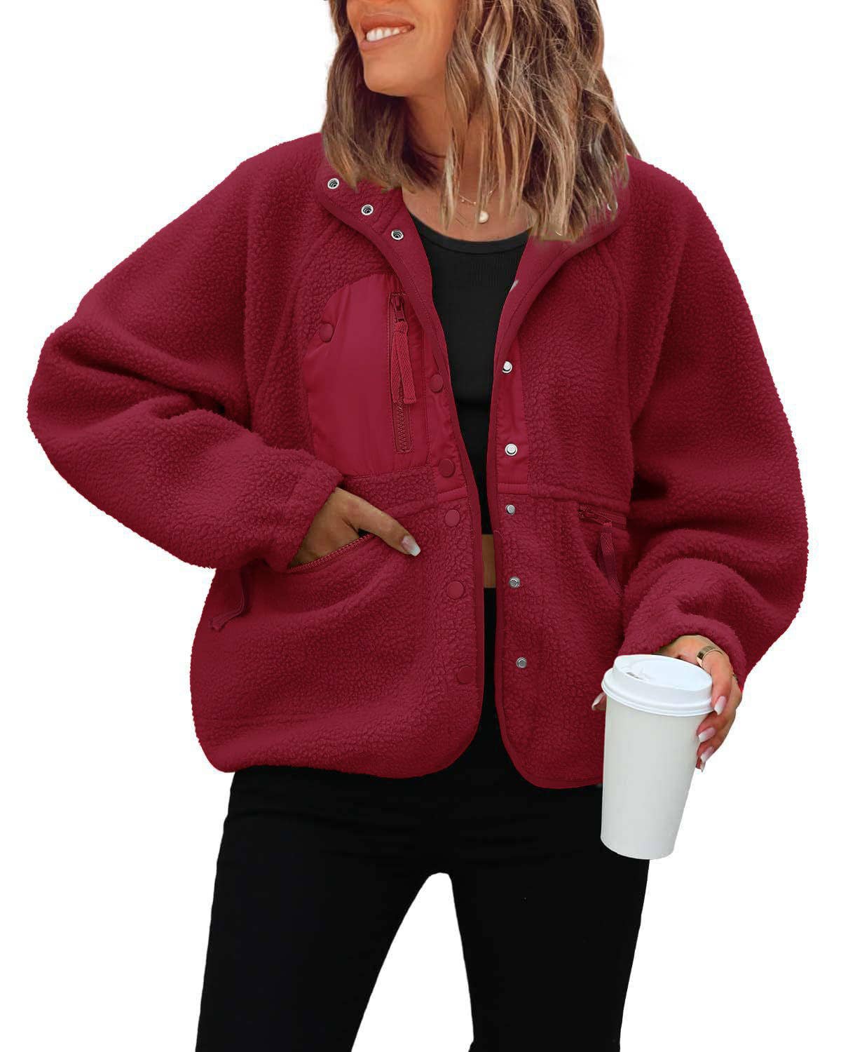FLEECE JACKET SPORTS CASUAL HOODIE JACKET