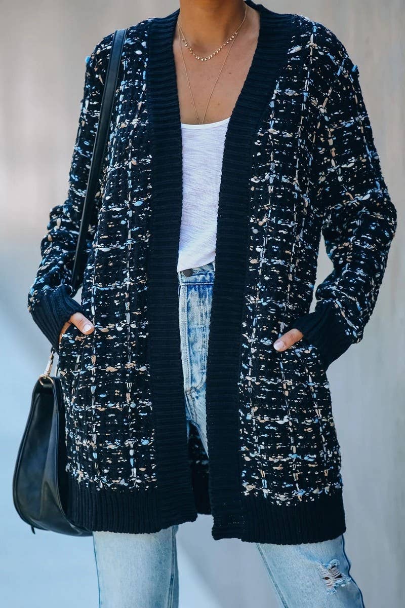 CWOCAL0509_Long Sleeve Casual Open Front Cardigan Sweater